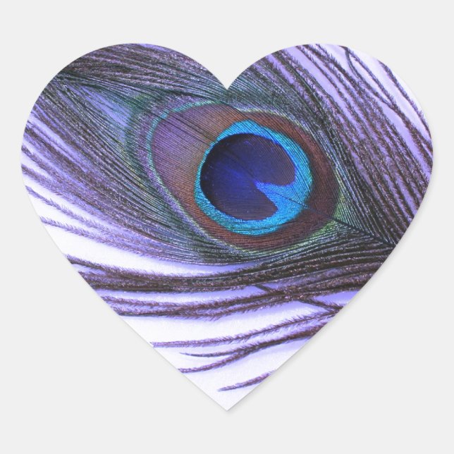 Adesivo Coração Pêssego Roxo (Frente)