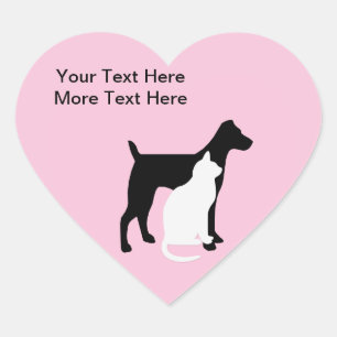 Adesivo Coração Pet Care Business Stickers