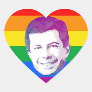 Adesivo Coração Pete Rainbow Stripes