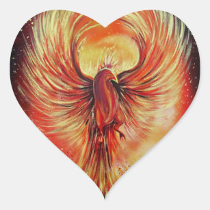 Adesivo Coração Phoenix