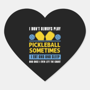 Adesivo Coração Pickleball Adora Pileball Engraçado