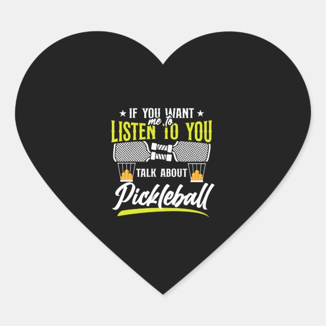 Adesivo Coração Pickleball Se Quiser Que Eu (Frente)