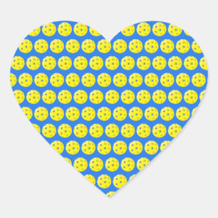 Adesivo Coração Picles Amarelo Amor em Impressão Azul de Picles 