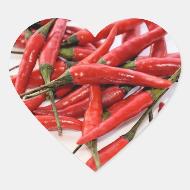 Adesivo Coração Pimentos Red Chili (Frente)