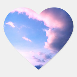 Adesivo Coração Pink clouds