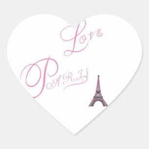 Adesivo Coração Pink-Love-Paris-Eiffel-Tower-Unique