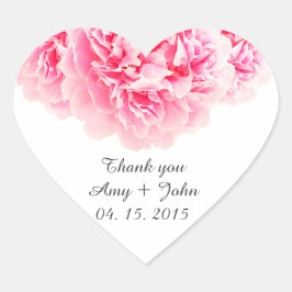 Adesivo Coração Pink peony sticker marca peony3