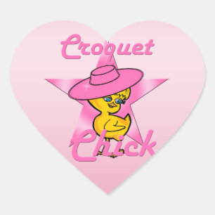 Adesivo Coração Pintinho Croquet nº 8