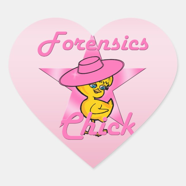 Adesivo Coração Pintinho forense nº 8 (Frente)