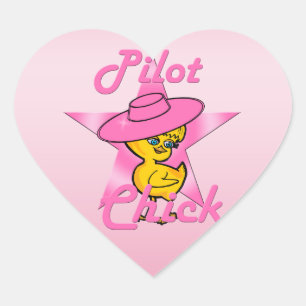 Adesivo Coração Pintinho piloto nº 8