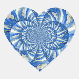 Adesivo Coração Pintor branco de orquídea elegante