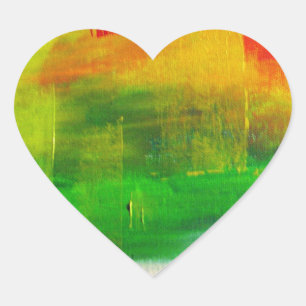 Adesivo Coração pintura abstrato