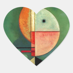 Adesivo Coração Pintura de Abstrato para Cima do Kandinsky