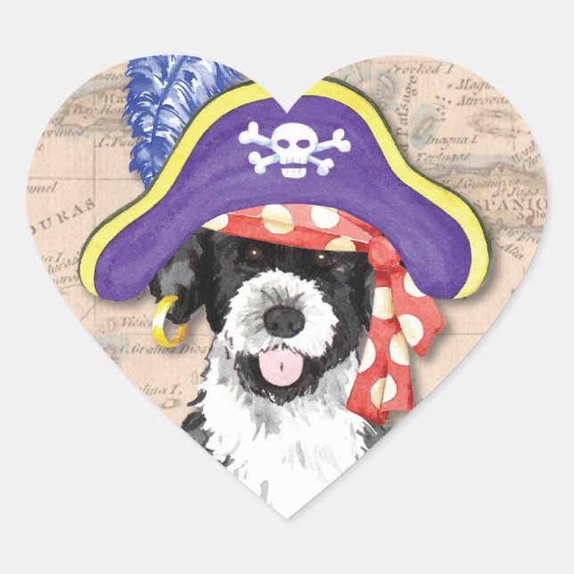 Adesivo Coração Pirata PWD (Frente)