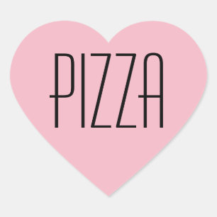 Adesivo Coração Pizza Heart Sticker