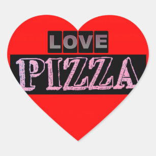 Adesivo Coração Pizza Heart Sticker