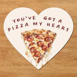 Adesivo Coração Pizza Meu Coração Dia dos Namorados Engraçado