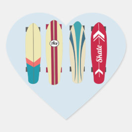 Adesivo Coração Placas técnicas Vintage