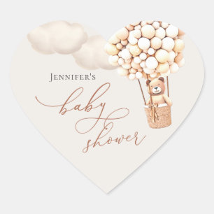 Adesivo Coração Podemos Esperar! Chá de Bebê