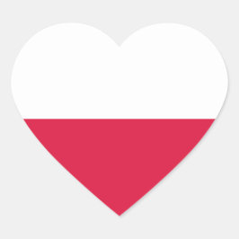 Adesivo Coração Polônia Flag Heart Sticker
