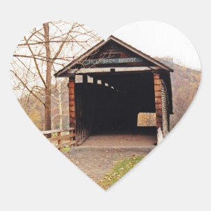 Adesivo Coração Ponte coberta