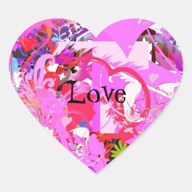 Adesivo Coração Pop Love Heart Sticker (Frente)