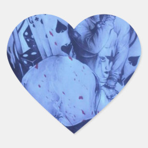 Adesivo Coração Pop Músicos Impressão de Arte Roxo Azul