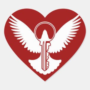 Adesivo Coração Porta com Chave