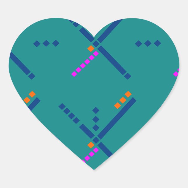 Adesivo Coração Portland Oregon PDX Airport Carpet (Frente)