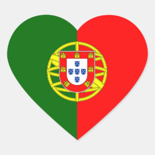 Adesivo Coração Portugal/bandeira portuguesa do coração