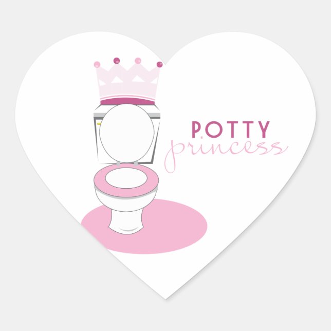 Adesivo Coração Potty Princess (Frente)