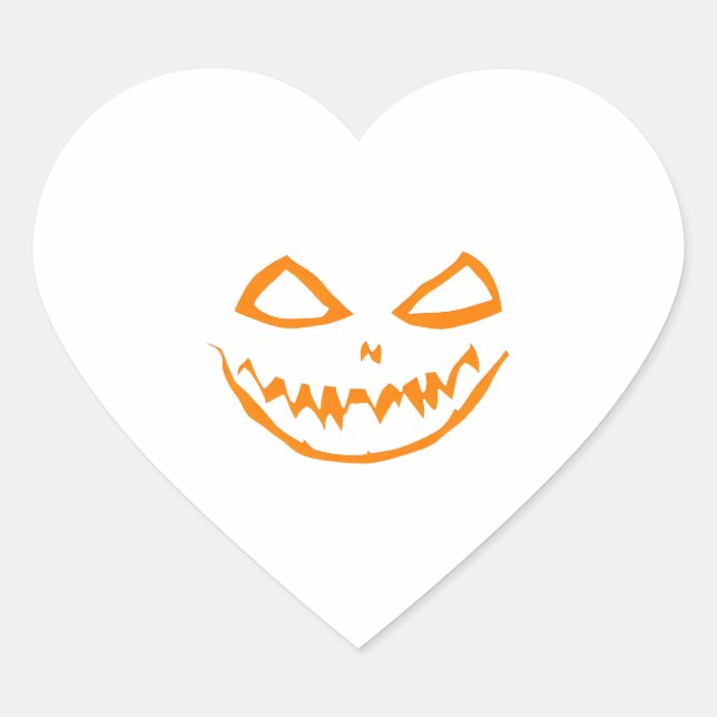 Adesivo Coração presente de Halloween (Frente)