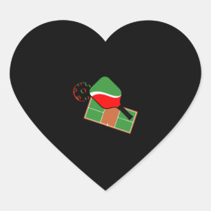 Adesivo Coração Presente engraçado de picleball para homens mulher