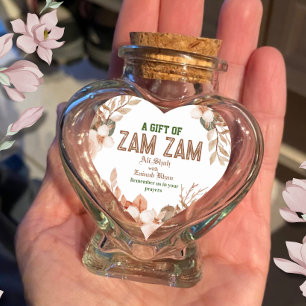 Adesivo Coração Presente Rose Gold Floral Zam Zam