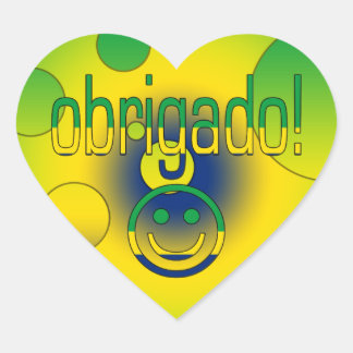 Adesivo Coração Presentes brasileiros agradecidos / Caras