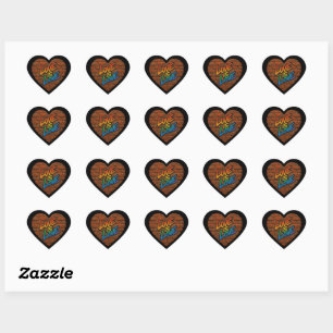 Adesivo Coração Pride Colorful Love é Love Heart Sticker Set