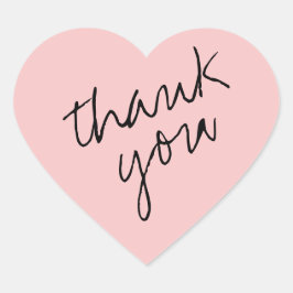 Adesivo Coração Princesa Beleza Rosa, Obrigado Sticker