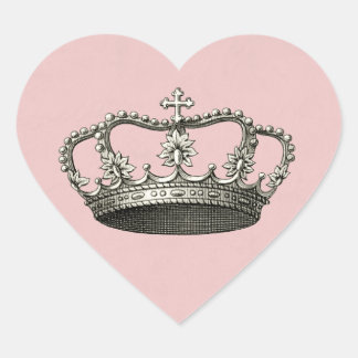 Adesivo Coração Princesa Chá de fraldas Favor Stickers
