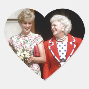 Adesivo Coração Princesa Diana-Barbara Bush