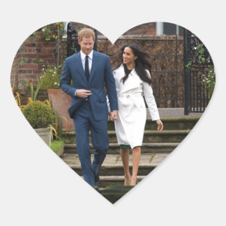 Adesivo Coração Príncipe Harry Meghan Markle Casamento Real