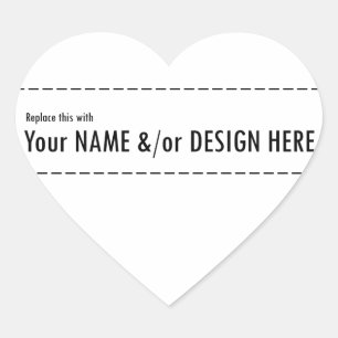 Adesivo Coração Projete seu próprio costume personalizam o design