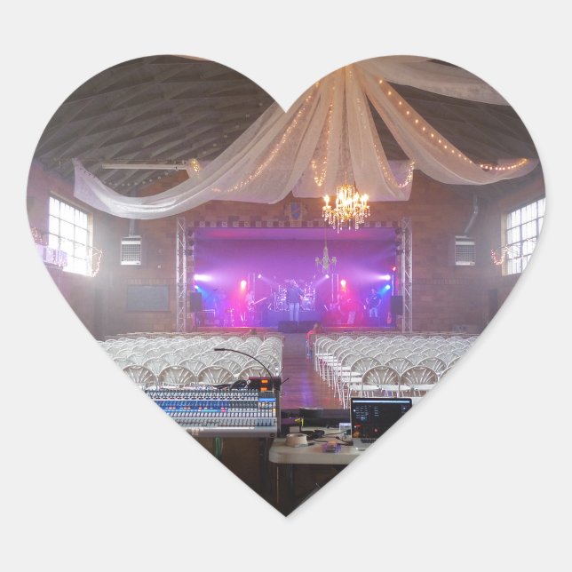 Adesivo Coração Pronto para um concerto (Frente)