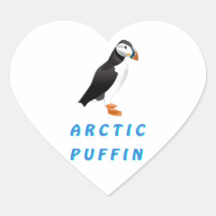 Adesivo Coração Puffin Ártico