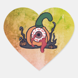 Adesivo Coração Pumpkin de Spooky