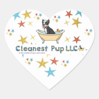 Adesivo Coração Pup LLC do Cleanest