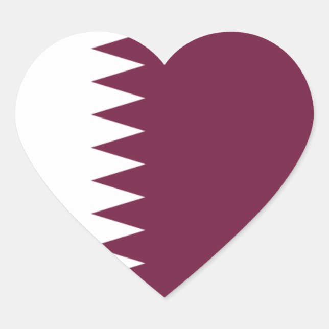 Adesivo Coração quatar (Frente)