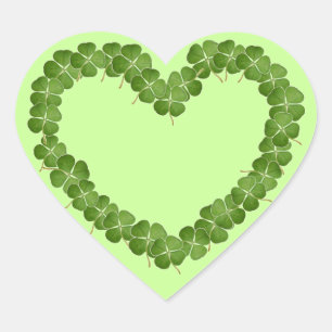 Adesivo Coração Quatro Folhas de Véu Shamrock Heart