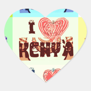 Adesivo Coração Quênia Viagem Souvenir Pop Art Impressão