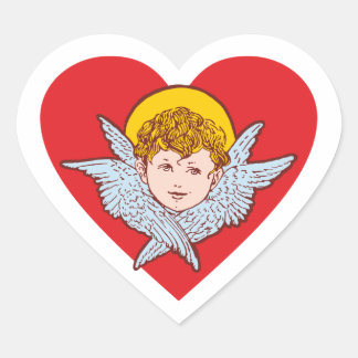 Adesivo Coração Querubim coração heart