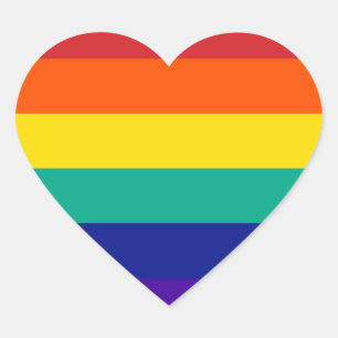 Adesivo Coração Rainbow Heart Sticker